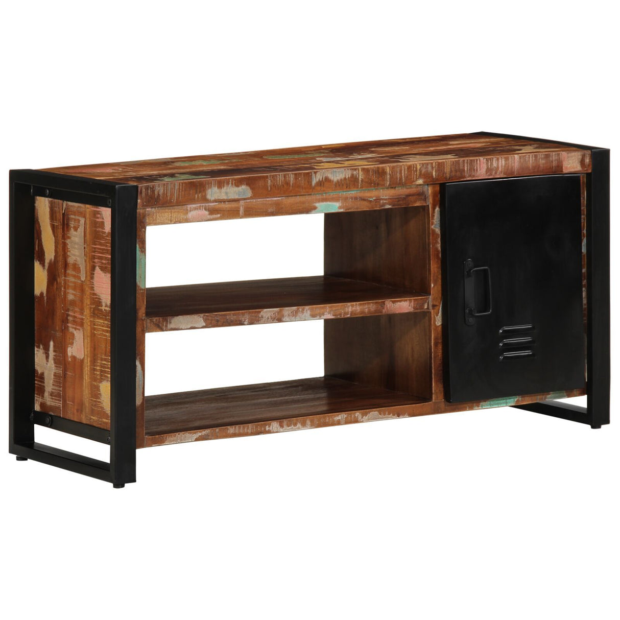 Shoe Bench Multicolour 100X40X50 Cm Solid Wood Reclaimed