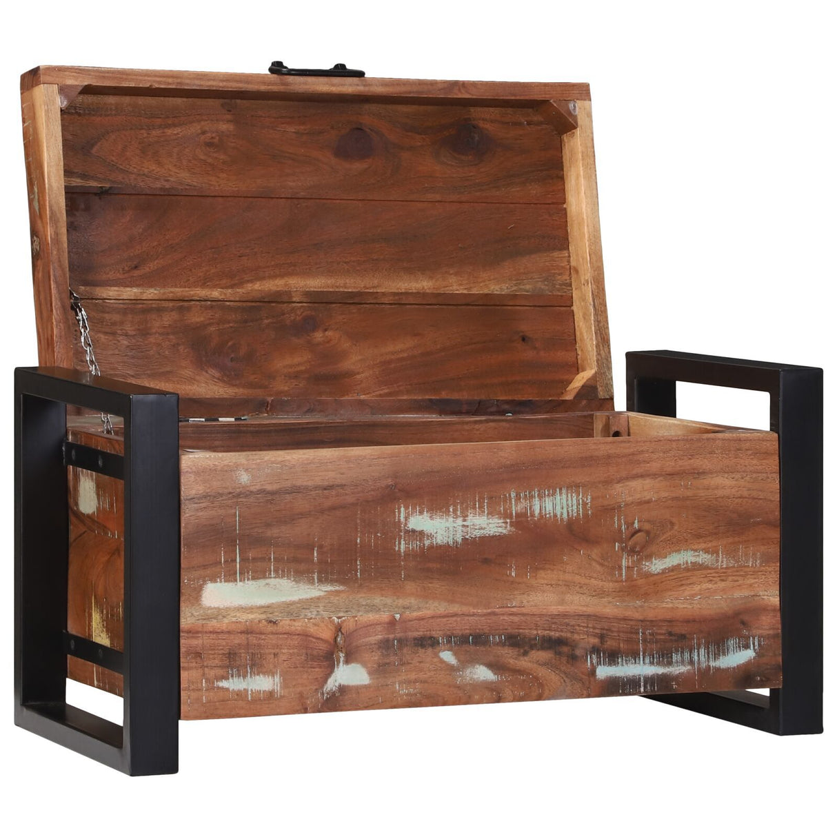 Storage Chests 40X30X30Cm Solid Mango Wood And Metal