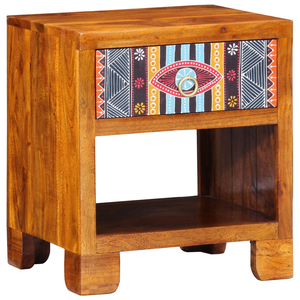 Side Cabinet 40X35X45 Cm Solid Wood Acacia