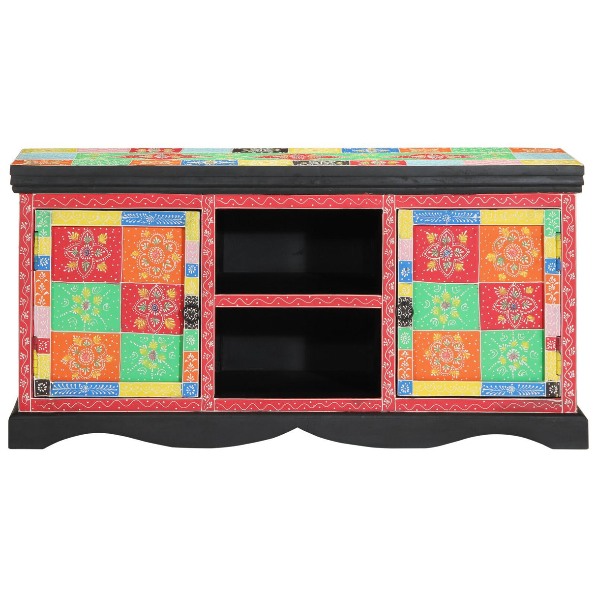 Tv Cabinet - Colorful, 100X35X50 Cm, Made From Solid Mango Wood