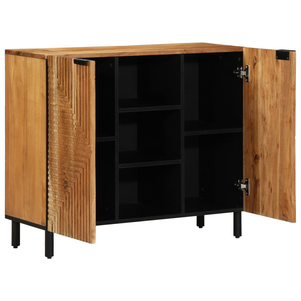 Sideboard 90X33X75 Cm Solid Wood Acacia