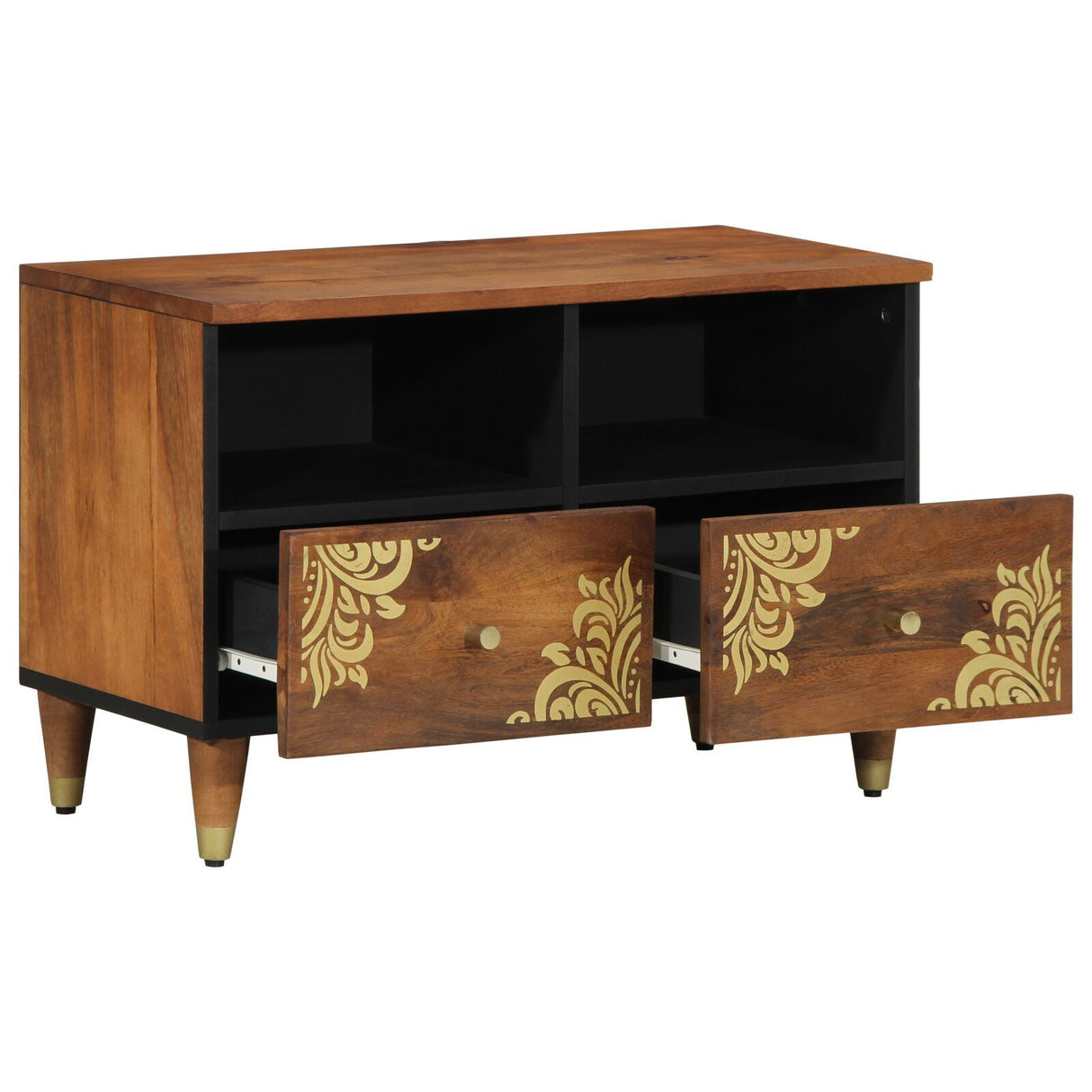 Tv Cabinet 70X33X46 Cm Solid Wood Mango