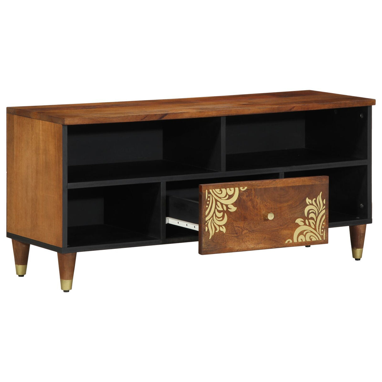 Tv Cabinet 100X33X46 Cm Solid Wood Mango