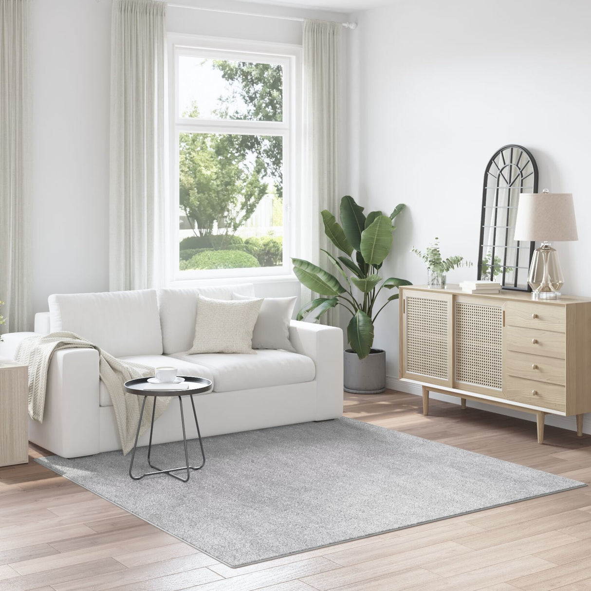 Shaggy Rug High Pile Grey 200X200 Cm Pp