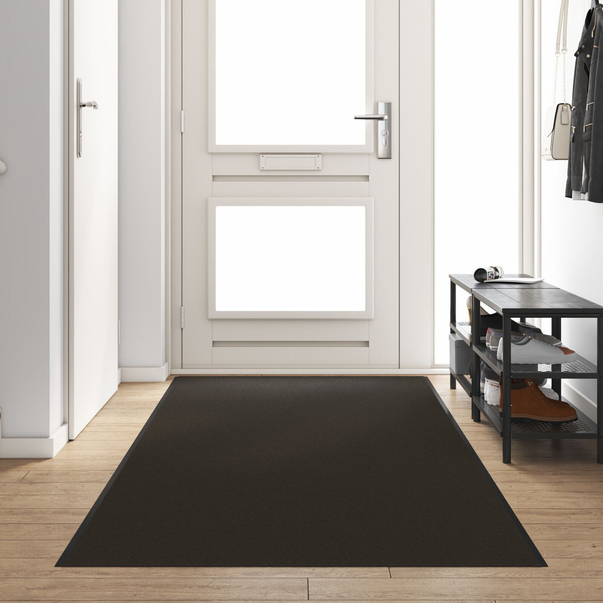 Washable Black Doormat 120X350 Cm