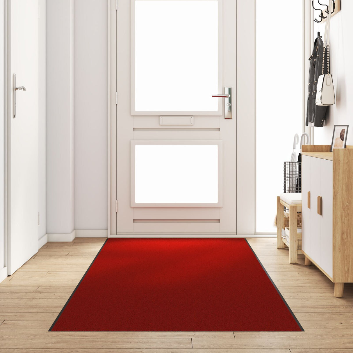 Washable Doormat Red 120X350 Cm