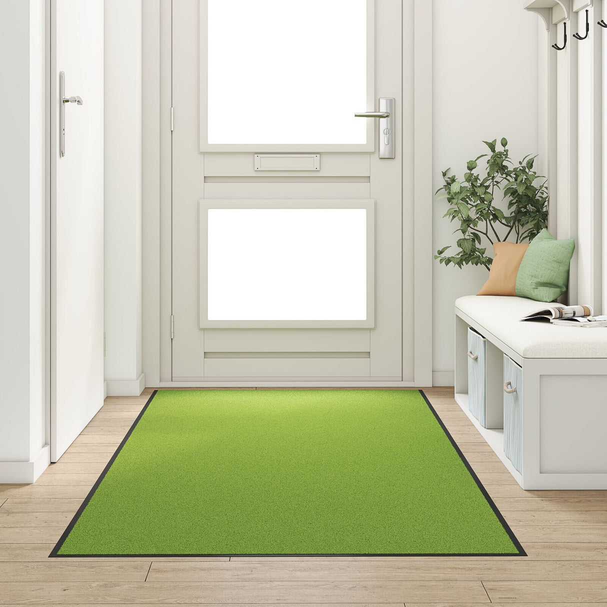 Washable Green Doormat 120X250 Cm