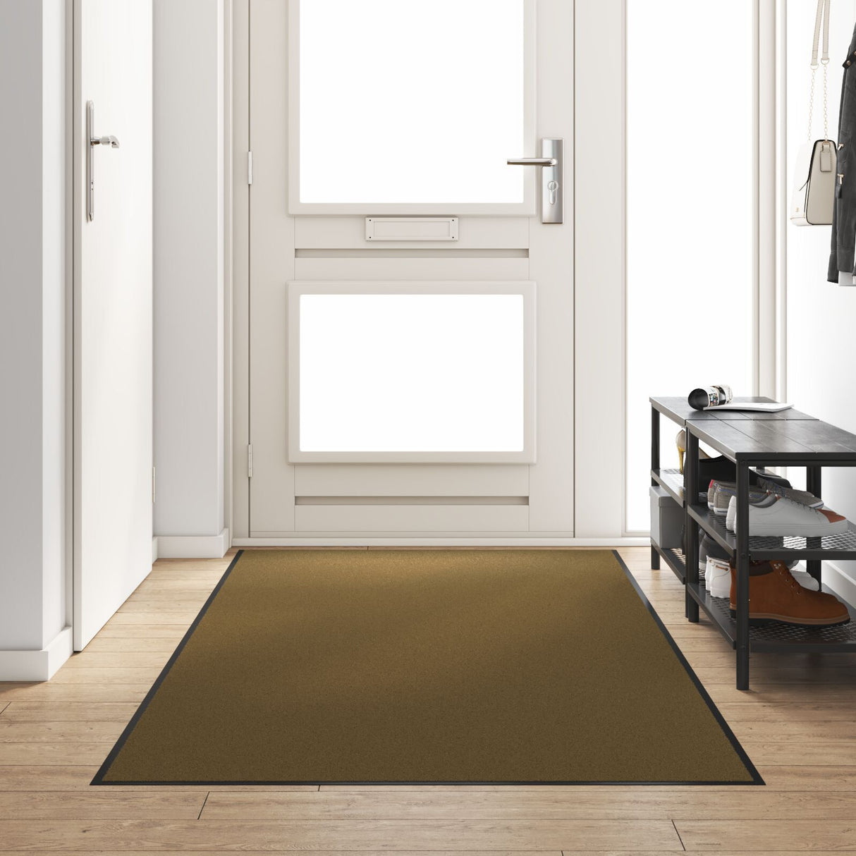 Washable Brown Doormat 120X250 Cm