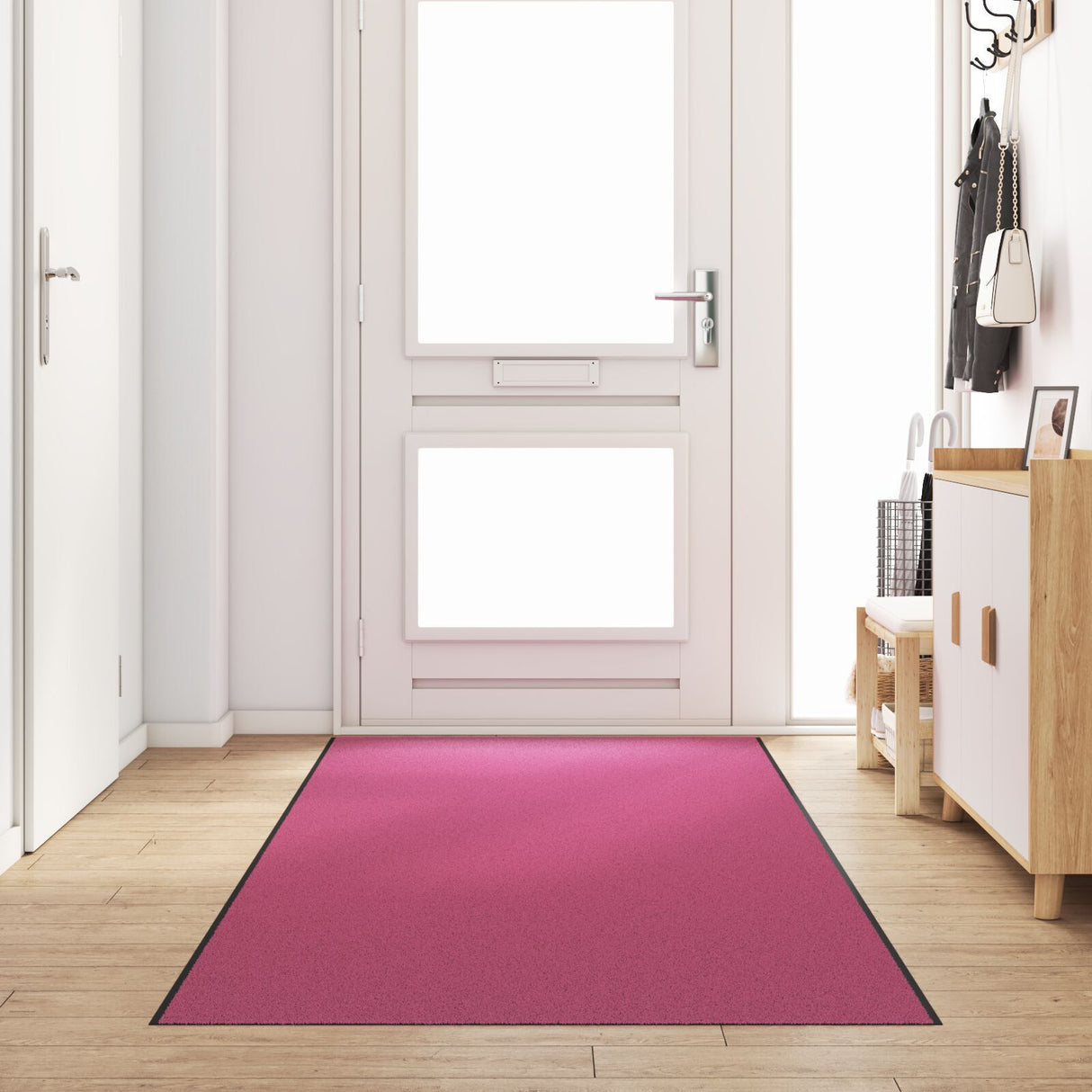 Washable Pink Doormat 120X400 Cm