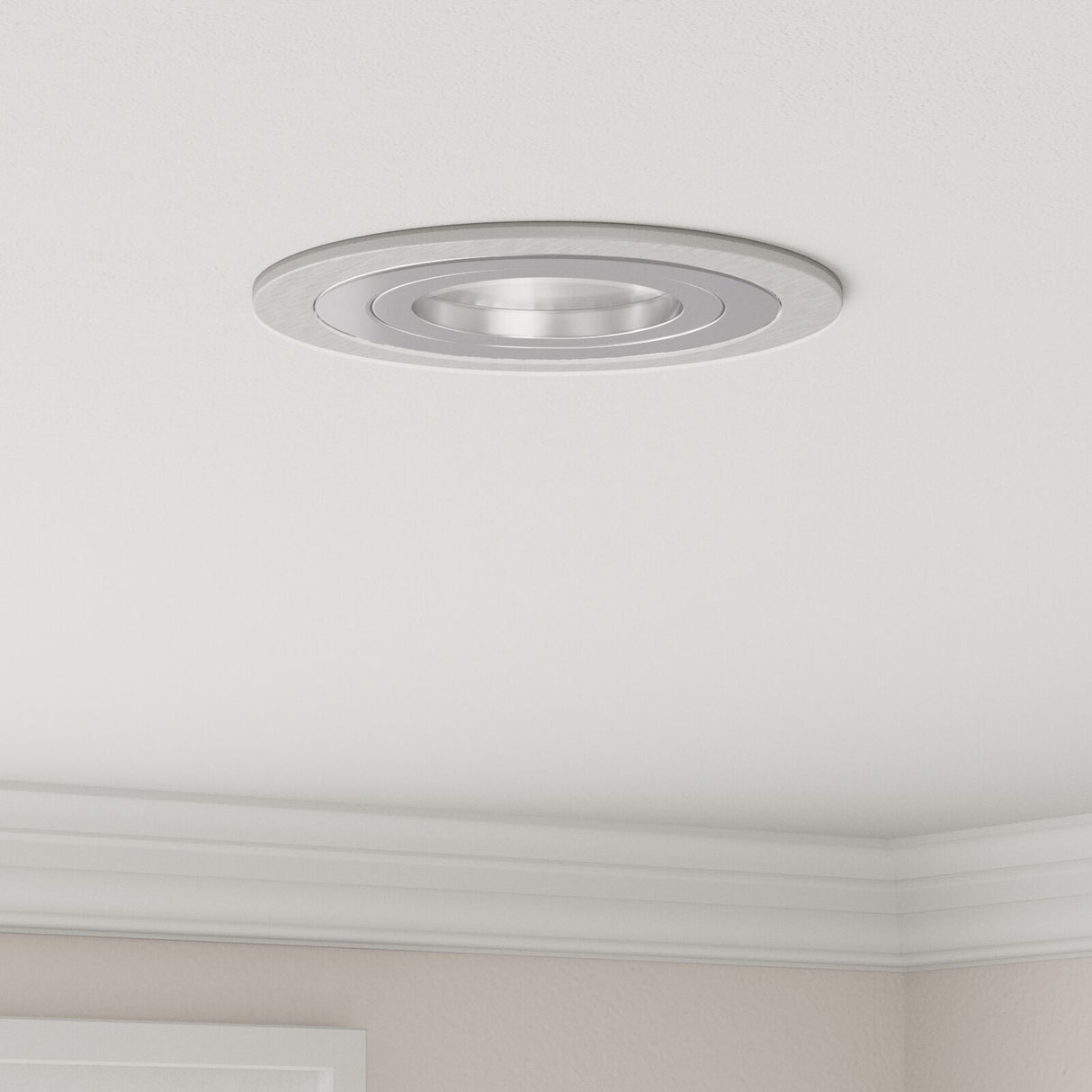 Recessed Spotlights 6 Pcs Round Gu10 Silver Ø91 Mm