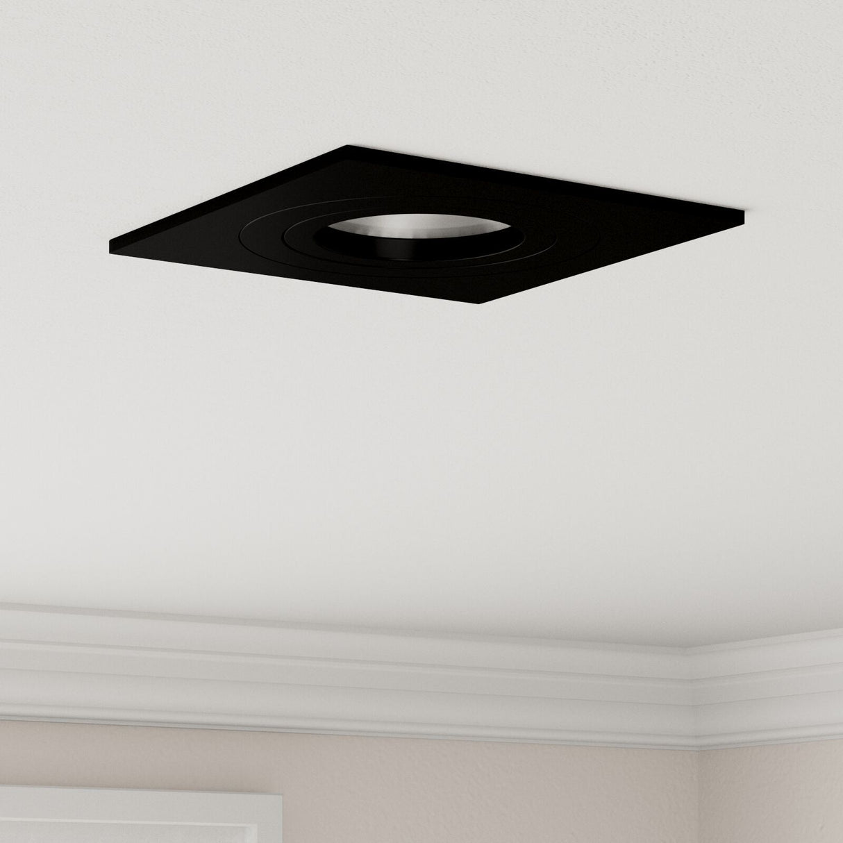 Recessed Spotlights 12 Pcs Square Gu10 Black 91X91 Mm