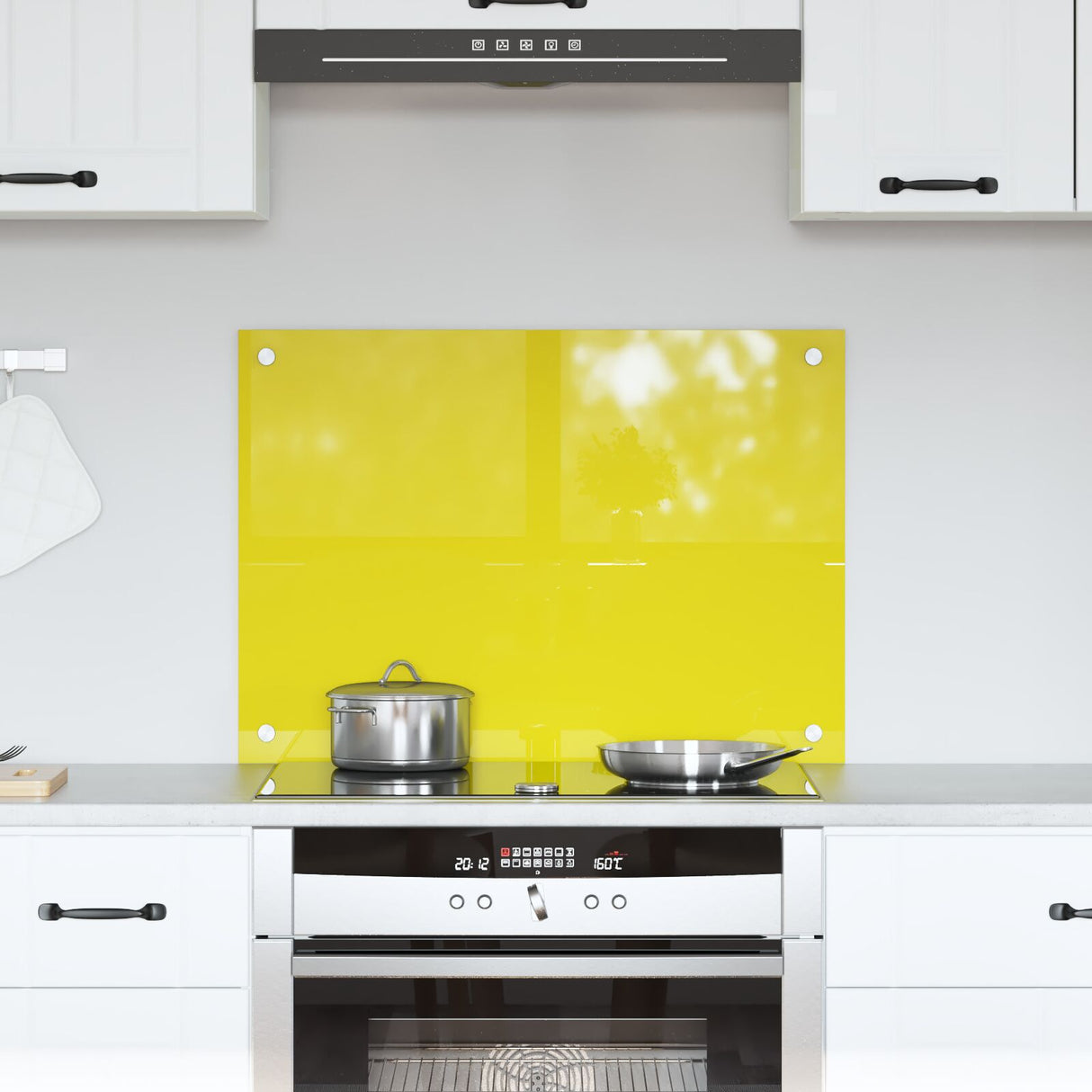 Kitchen Backsplash In Yellow, 70X50X0.6 Cm, Made Of Tempered Glass