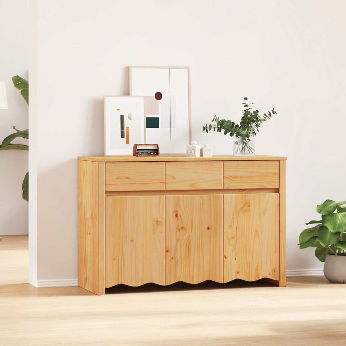 Sideboard "Drammen" 114X43X75,5 Cm Solid Wood Pine