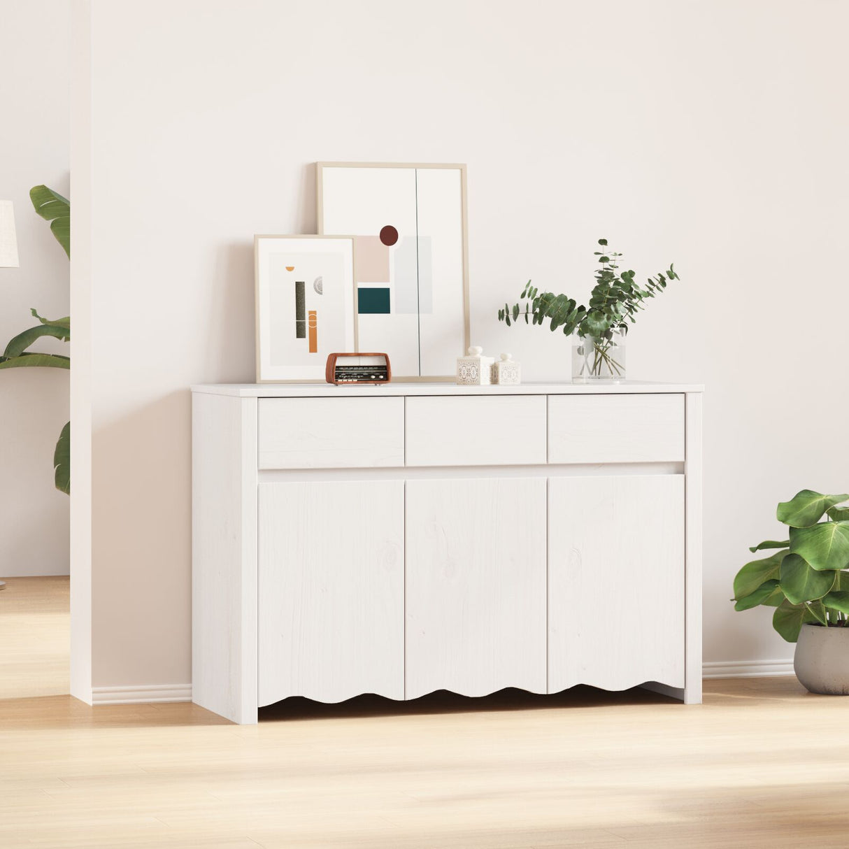 Sideboard "Drammen" 114X43X75,5 Cm Solid Wood Pine