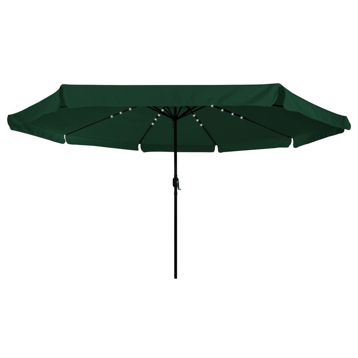 Garden Parasol With Led Lights 395X245 Cm White