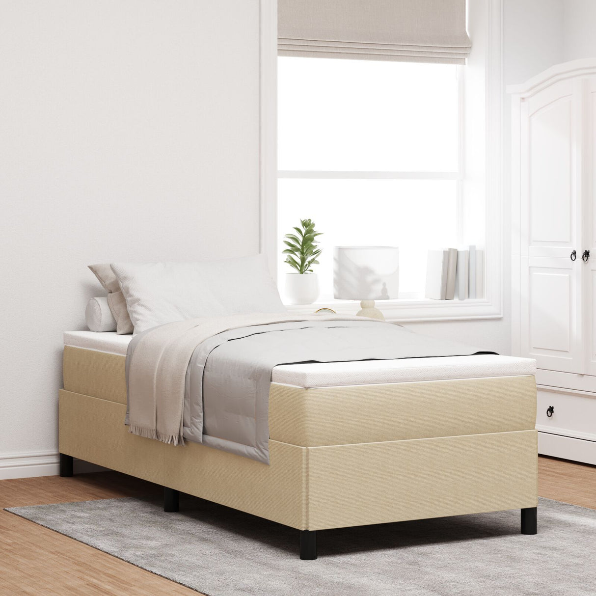 Bed Frame Corduroy Fabric