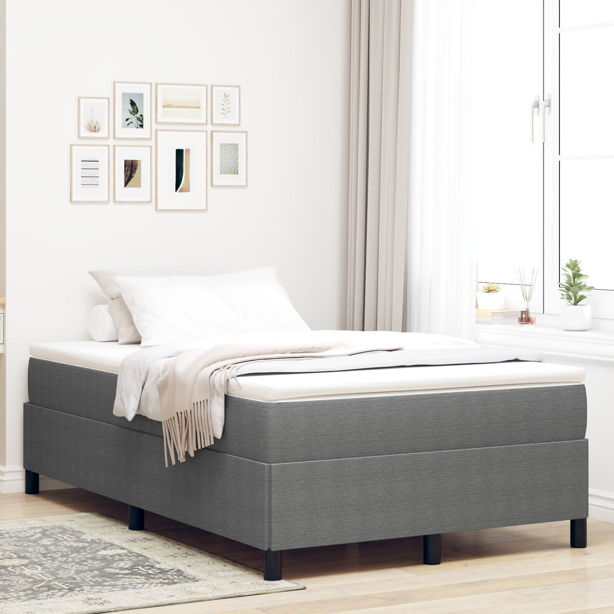 Bed Frame Corduroy Fabric