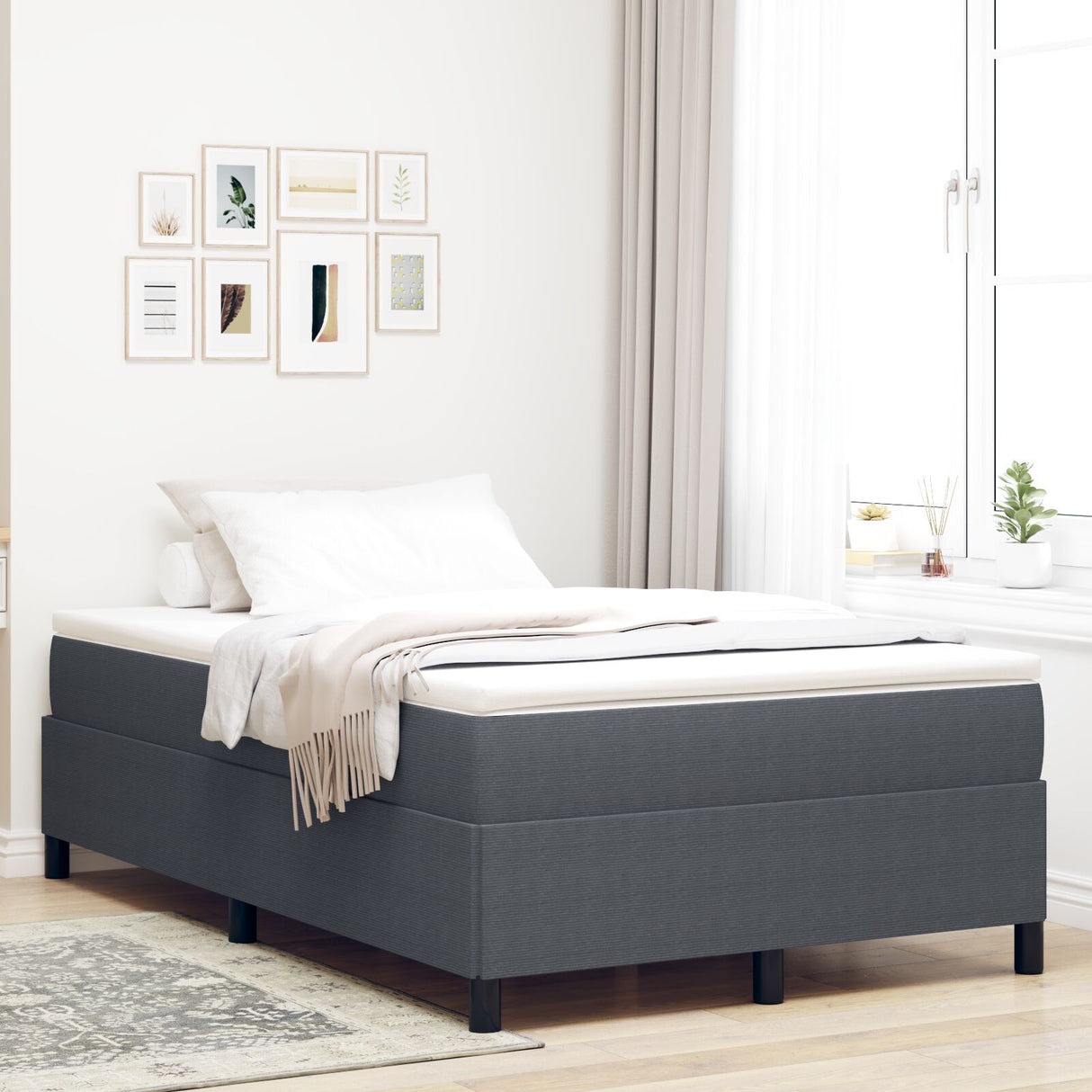 Bed Frame Corduroy Fabric