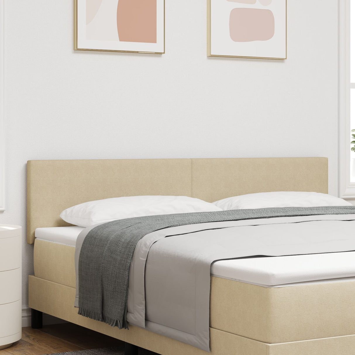 Headboard Plain Design Corduroy Fabric