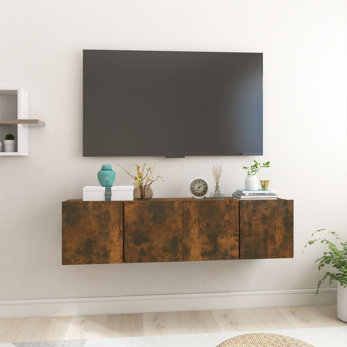 2 Piece Hanging Tv Cabinet Set 60X30X30 Cm