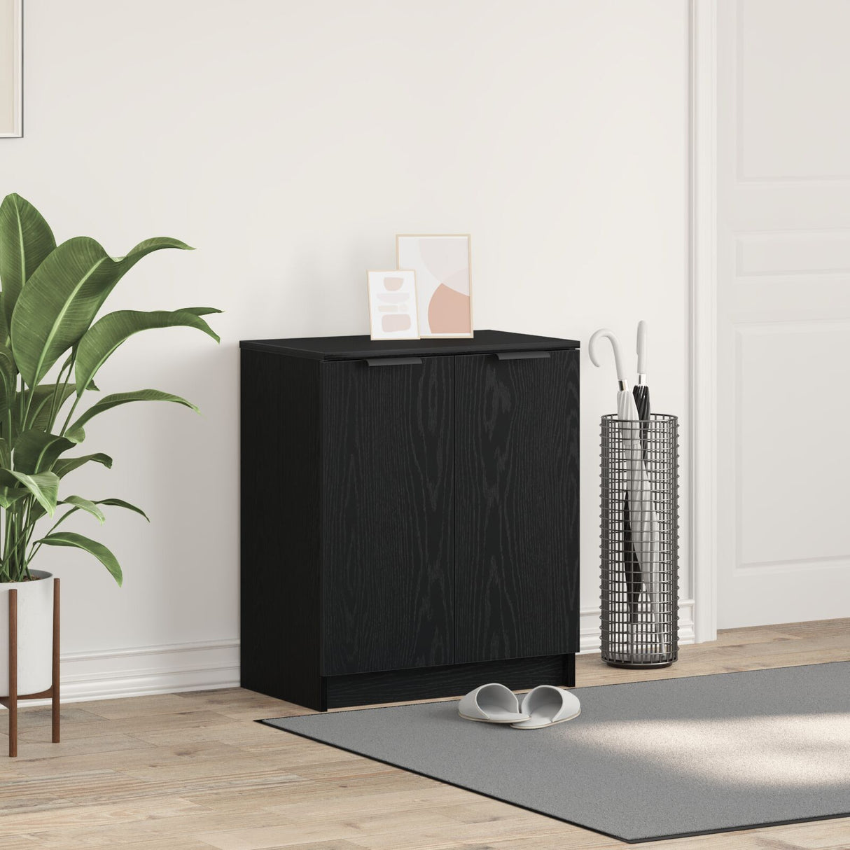 Shoe Cabinet 59X35X70 Cm Engineered Wood