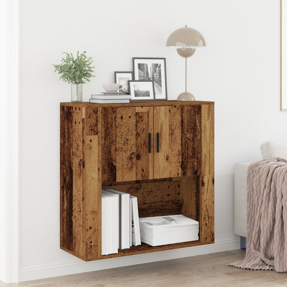 Wall Cabinet 80X33X80 Cm Engineered Wood