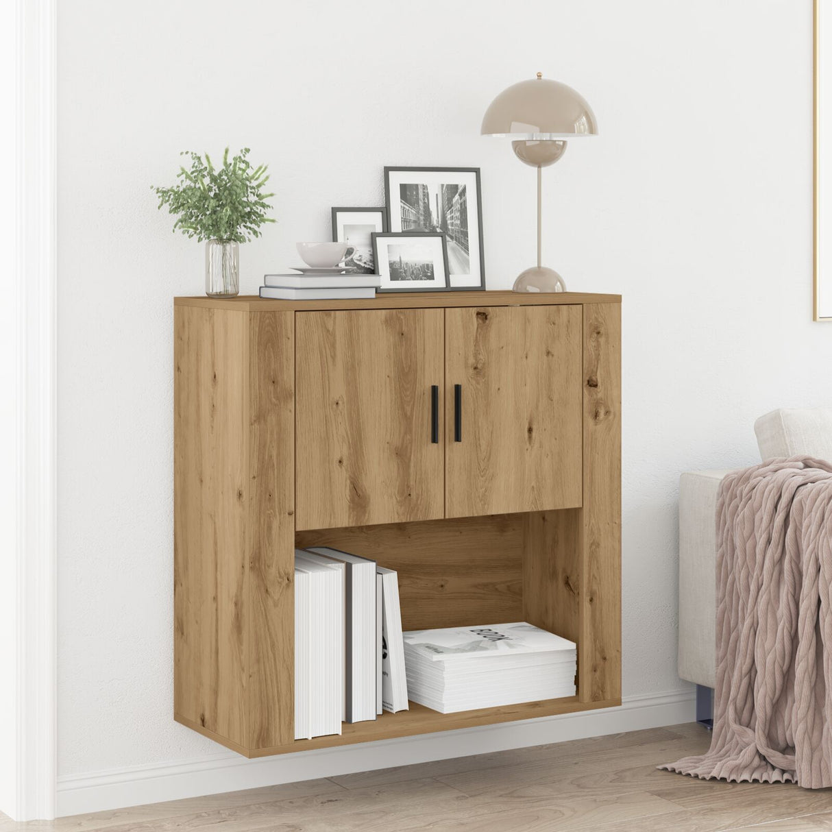 Wall Cabinet 80X33X80 Cm Engineered Wood