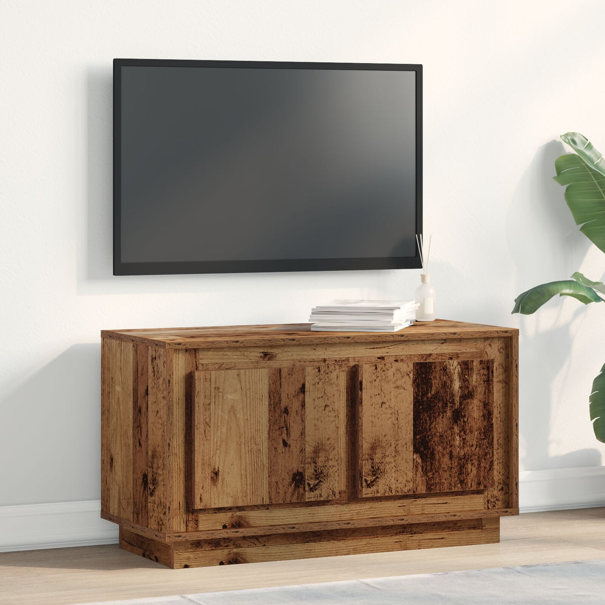 Tv Cabinet Old Wood 80X35X45 Cm Engineered Wood