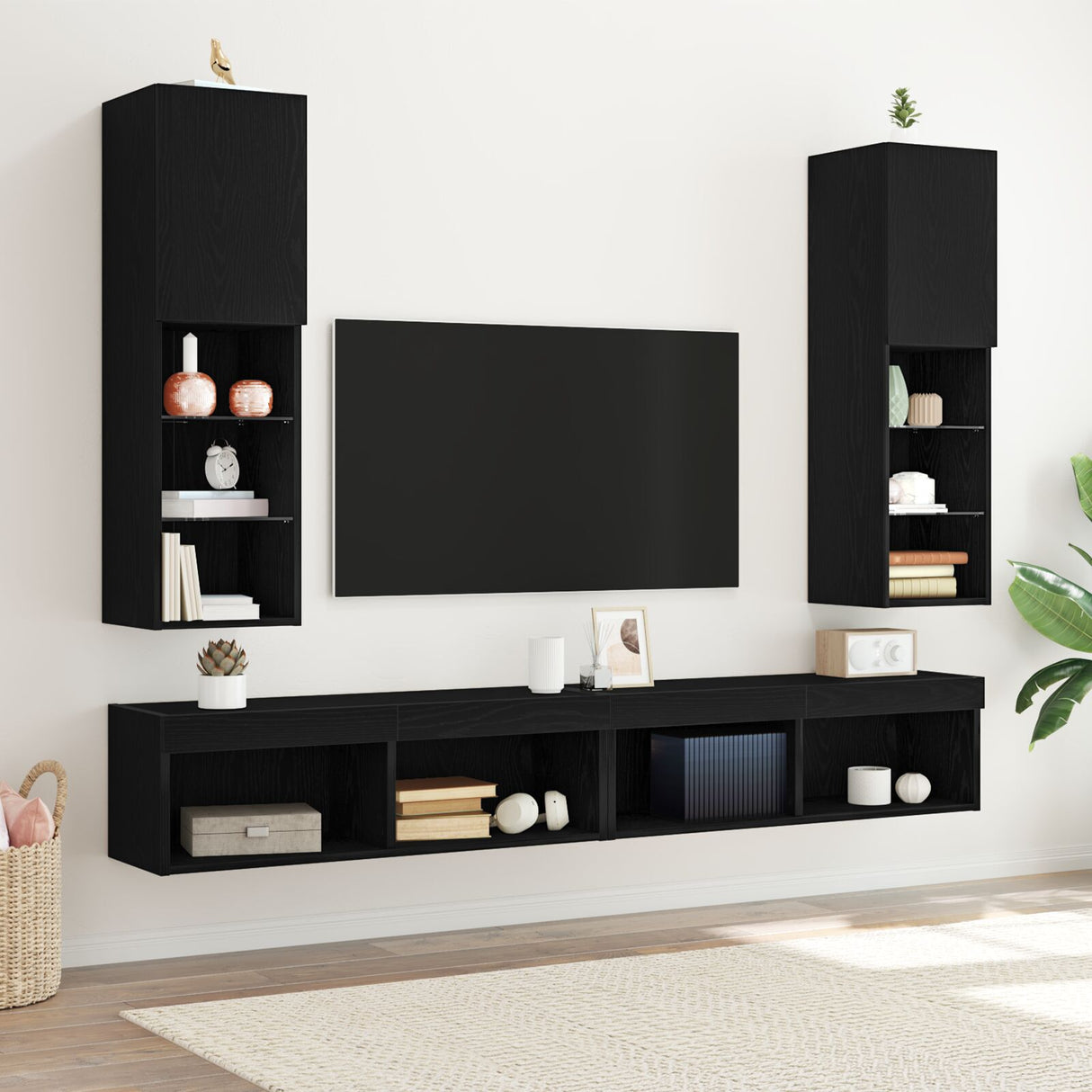 Led Tv Cabinet 30,5X30X102 Cm Engineered Wood