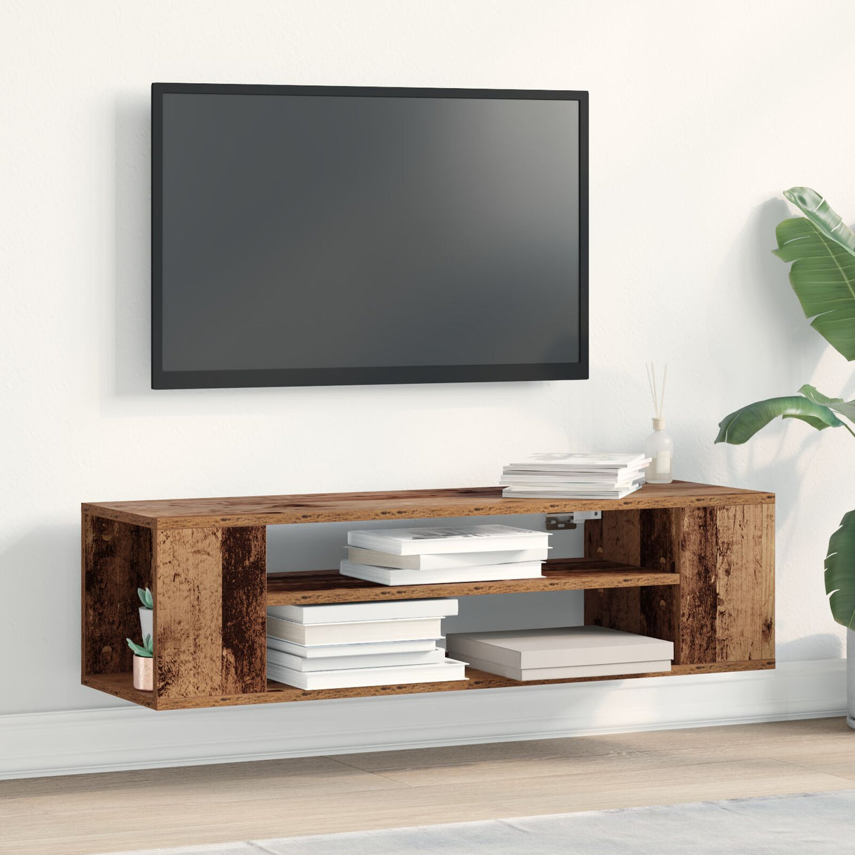 Tv Cabinet Old Wood Engineered Wood 100 X 30 X 26.5 Cm Tv Cabinet