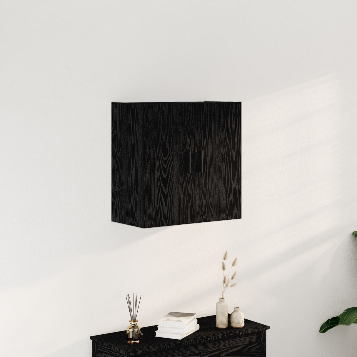 Wall Cabinet Black Oak 60X31X60 Cm Engineered Wood