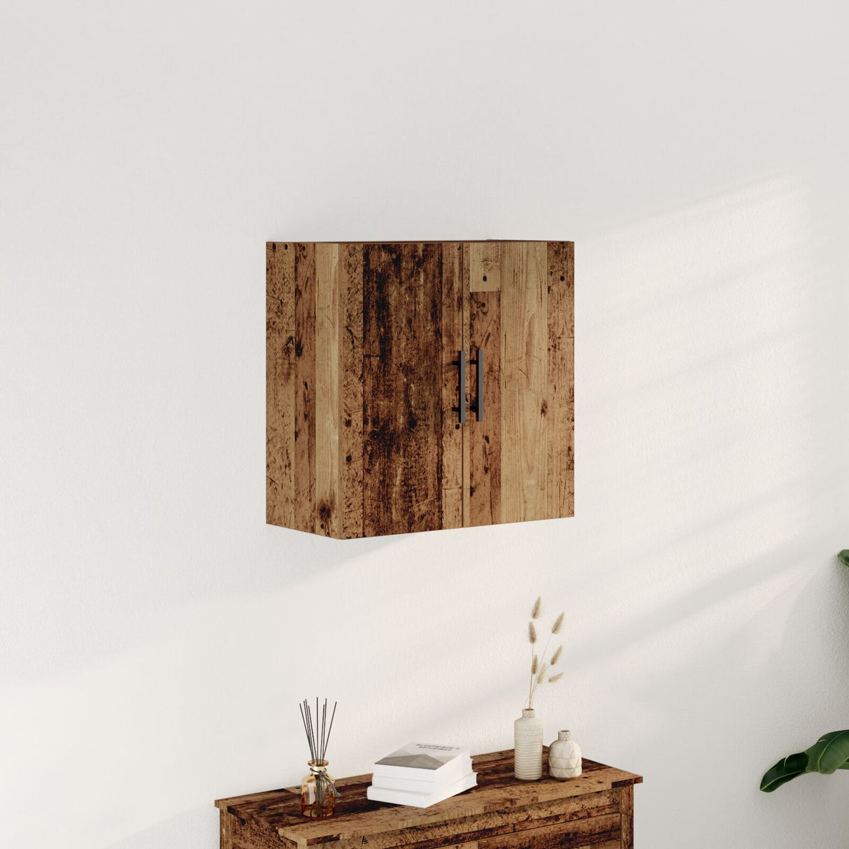 Wall-Mounted Cabinet Old Wood 60X31,5X60 Cm Engineered Wood