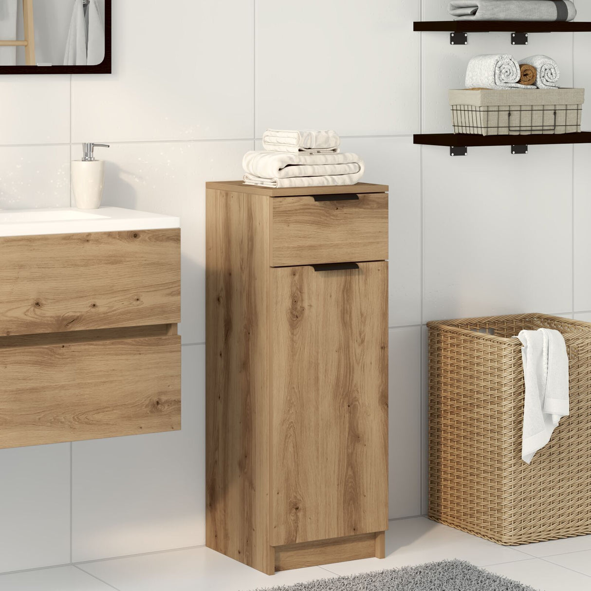 Bathroom Cabinet 32X34X90 Cm Engineered Wood