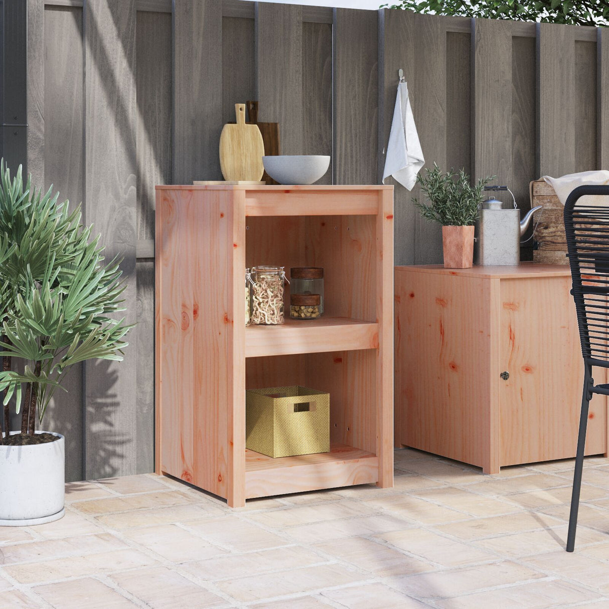 Outdoor Kitchen Cabinet 55X55X92 Cm Solid Wood Pine