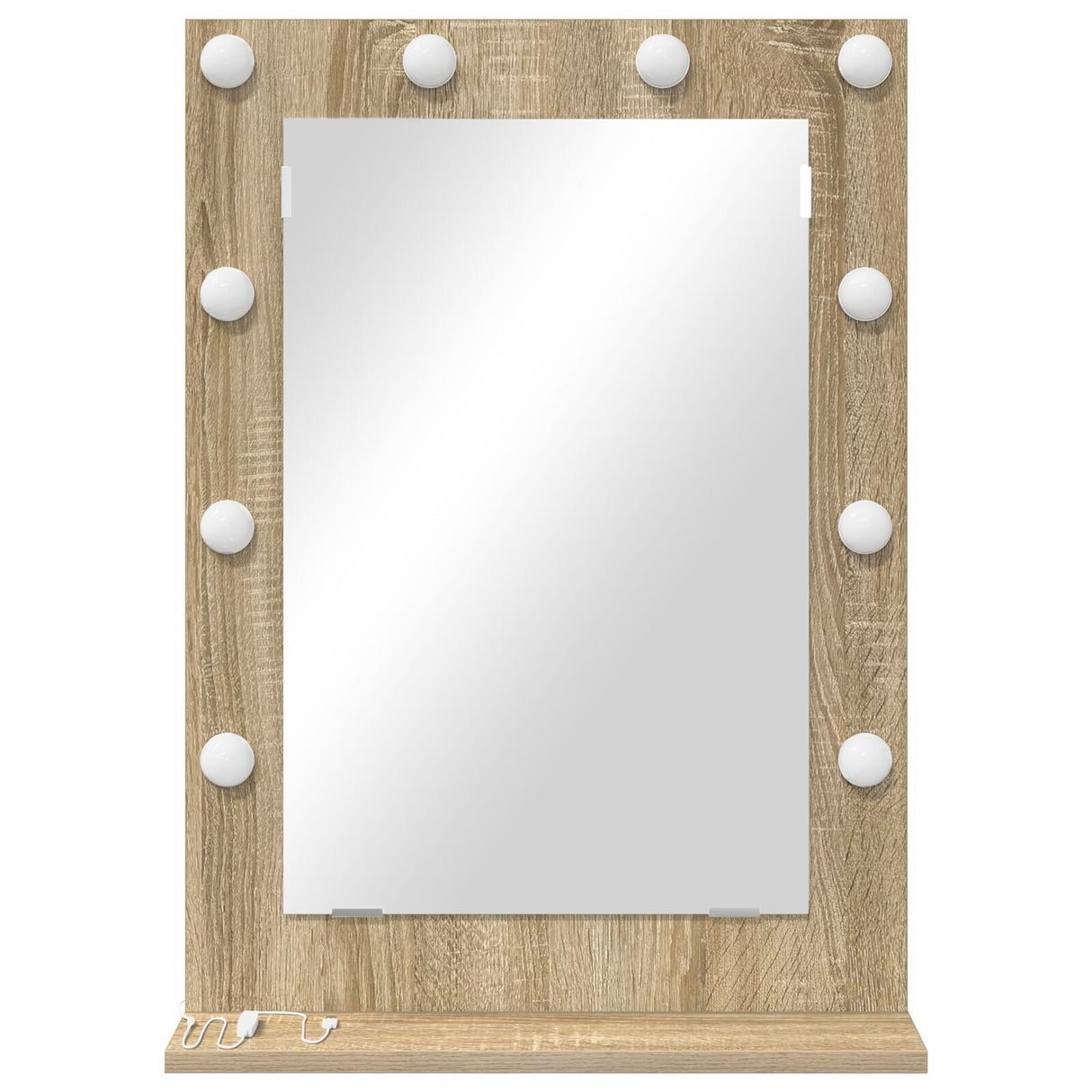 Vanity Mirror Sonoma Oak Mdf, Glass 70 X 50 X 18 Cm Mirror