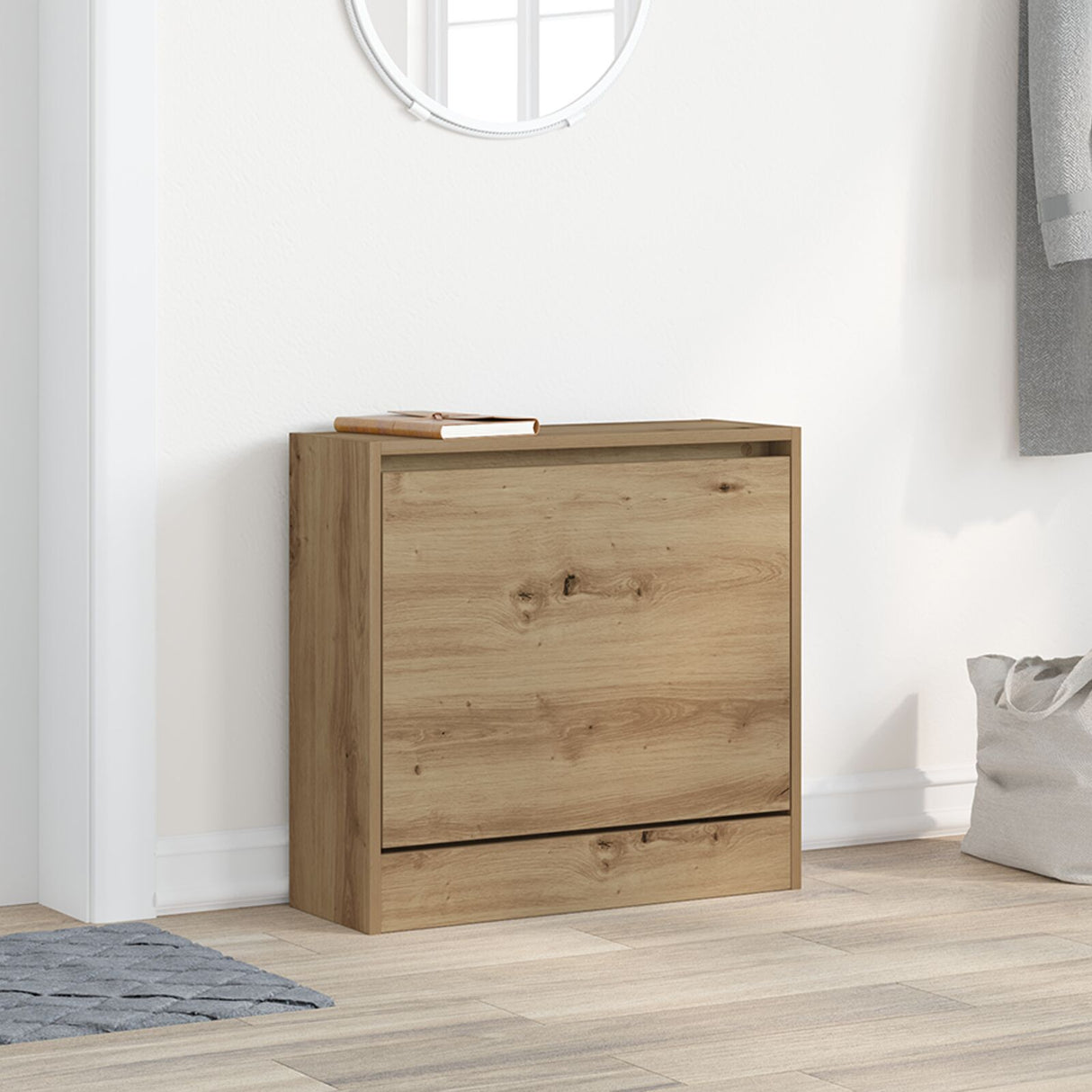 Shoe Cabinet Artisan Oak 60X21X57 Cm Engineered Wood