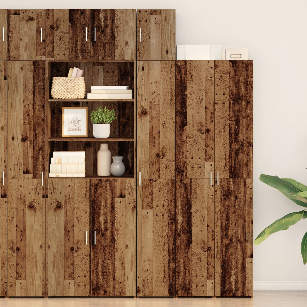 Wall Cabinet Old Wood 30X42.5X40 Cm Engineered Wood