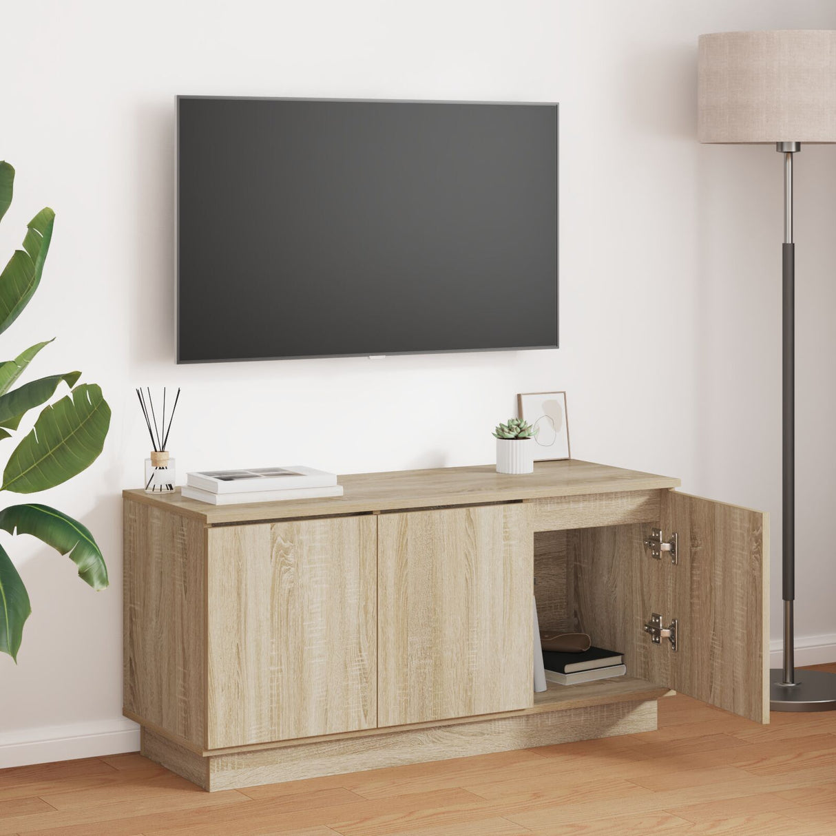 Tv Cabinet 100X38X49 Cm Engineered Wood