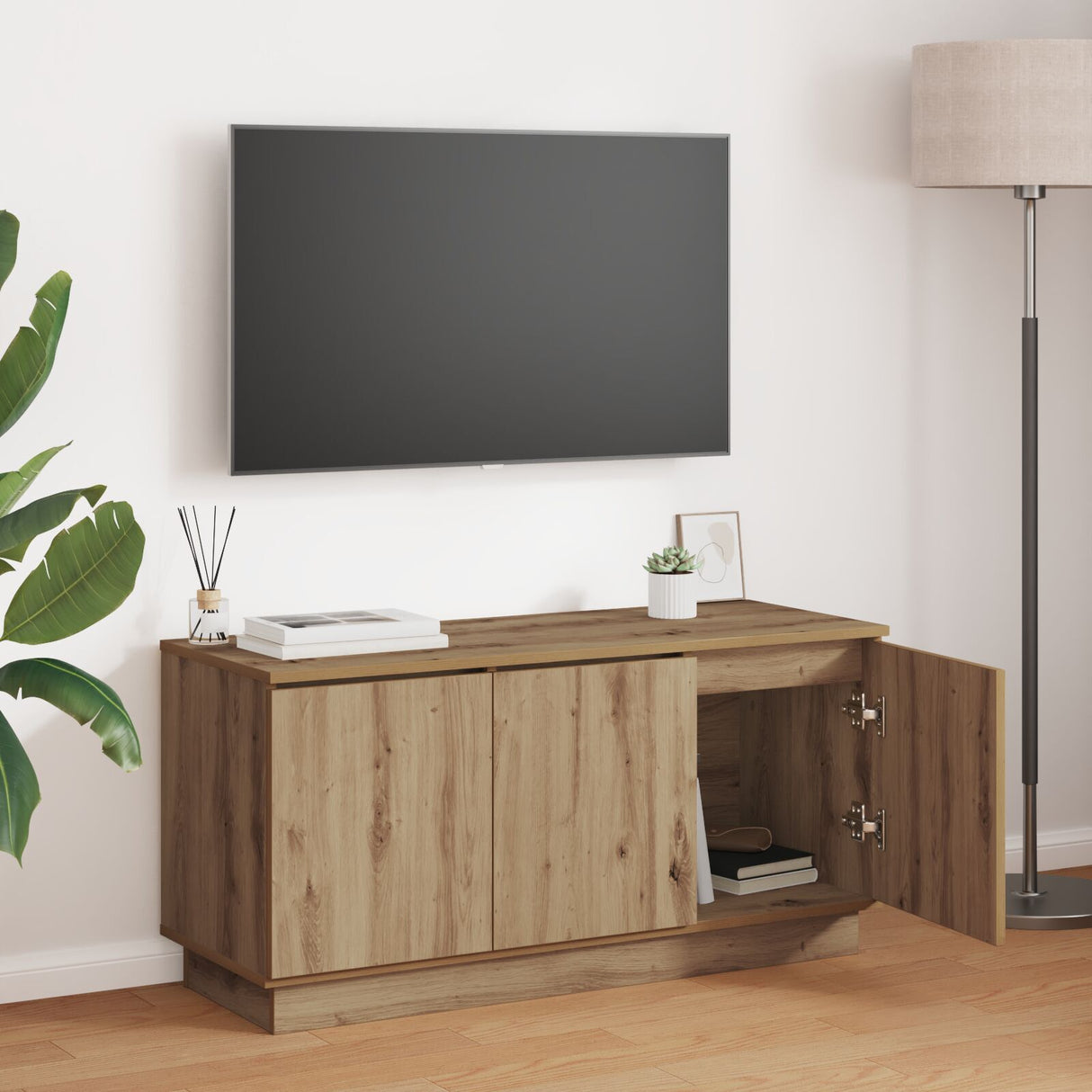 Tv Cabinet 100X38X49 Cm Engineered Wood