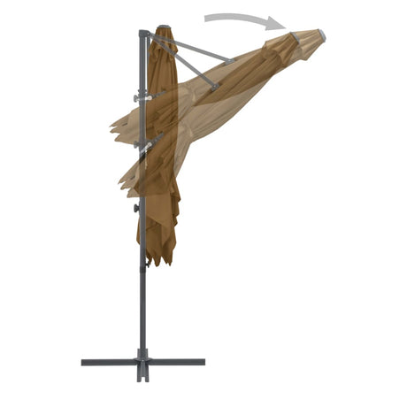 Garden Parasol with Portable Base Taupe