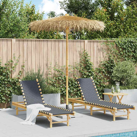 Bamboo Garden Parasol 270 cm with Banana Leaf Roof
