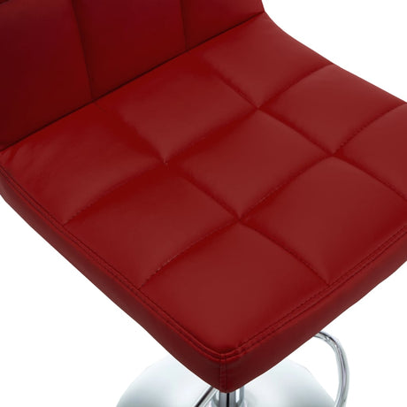 Bar Stools 2 pcs Wine Red Faux Leather