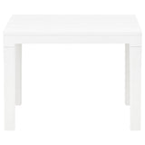Garden Table with 2 Benches Plastic White