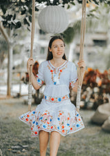 Peaceful Breeze: A Handmade Embroidered Kaftan Dress