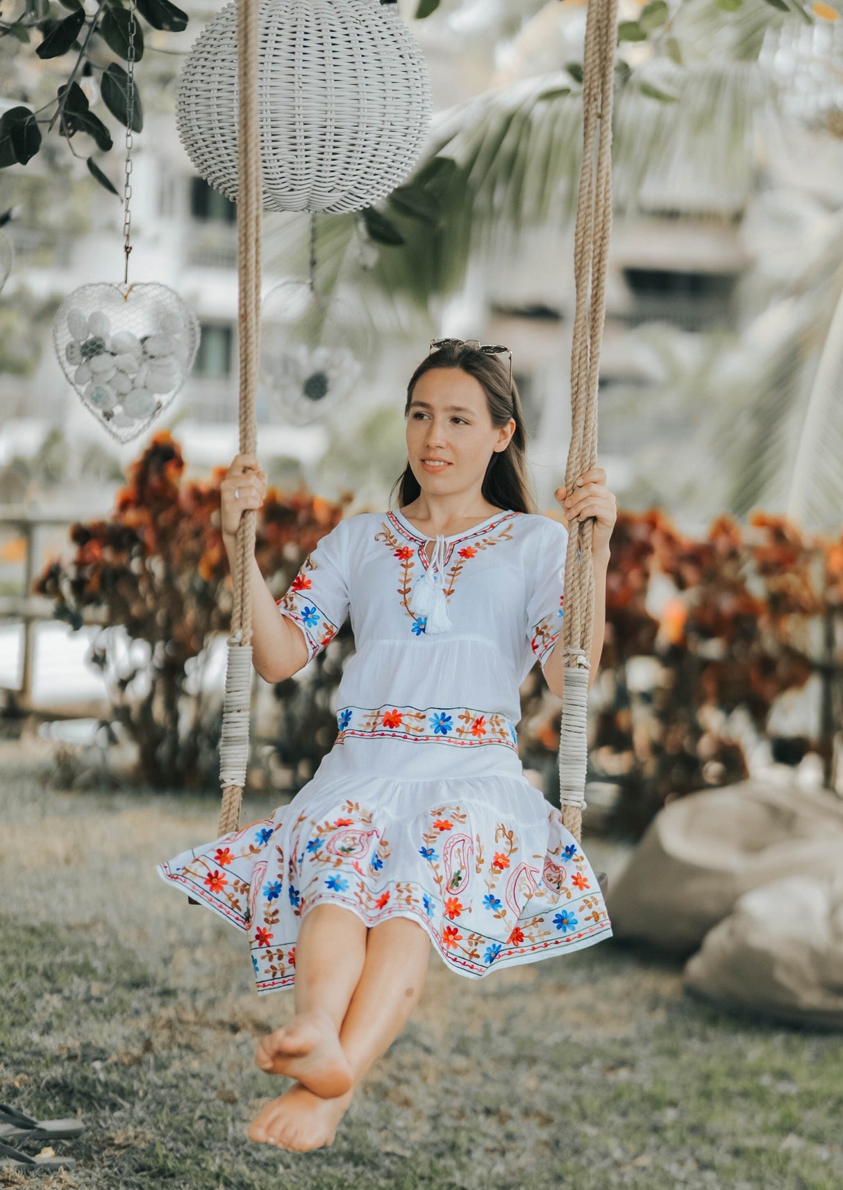 Peaceful Breeze: A Handmade Embroidered Kaftan Dress