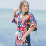 Chakra Kaftan Dress: A Colorful Oasis of Serene Elegance - Breathing Soul