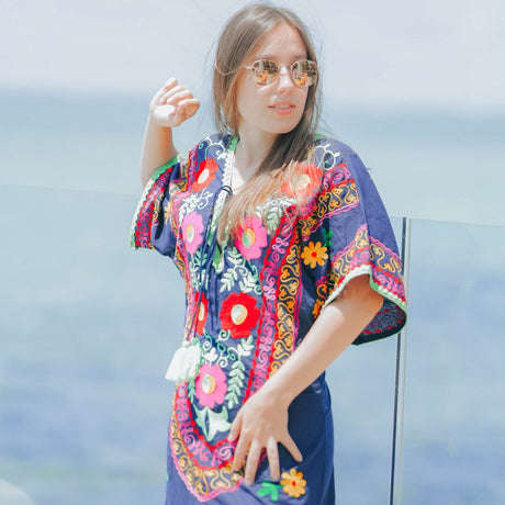Chakra Kaftan Dress: A Colorful Oasis of Serene Elegance - Breathing Soul