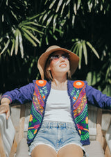 Midnight Bloom Floral Embroidered Blazer