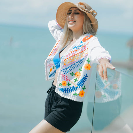 Blissful Escape Handmade Embroidery Blazer - Breathing Soul