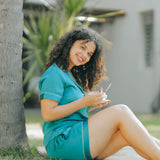 Calming Casal Silky Satin Short Pyjama Set - Breathing Soul